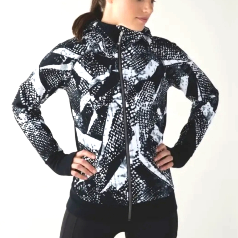 Lululemon static mist scuba lll hoodie zip up size 8